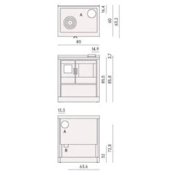 Holzherd Cadel Kook 80 | 7,5 KW -Brunner Verkäufe Cadel Kook 80 Tech 900x900
