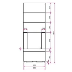 Gaskamin Camina S12 G Hoch -Brunner Verkäufe Camina S12 G Hoch techn 900x900