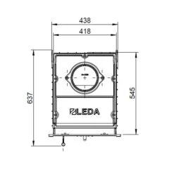 Kachelofeneinsatz Leda Diamant H20 10 KW -Brunner Verkäufe DIAMANT H20 techn 2 900x900