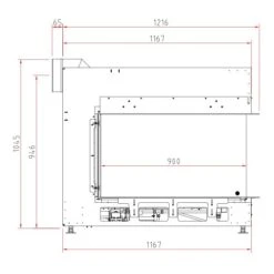 Gaskamin Schmid Ekko G U 45(90) -Brunner Verkäufe Gas Kamineinsatz Ekko G U 45 90 techn 2 900x900