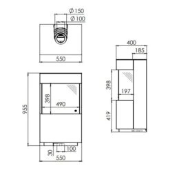 Gaskaminofen DRU Polo RCE -Brunner Verkäufe Gaskaminofen DRU Polo RCE skitze 900x900
