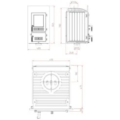 Kachelofeneinsatz Schmid SD 9 E 9 KW -Brunner Verkäufe Heizeinsatz Schmid SD 9 E Masszeichnungen 900x900