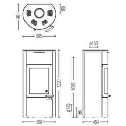 Kaminofen Austroflamm Uno Xtra 7 KW -Brunner Verkäufe Kaminofen Austroflamm Uno Xtra teh 900x900