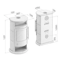 Kaminofen Drooff Varese 3 | 6 KW -Brunner Verkäufe Kaminofen Drooff Varese 3 tehn 900x900
