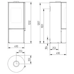 Kaminofen Jydepejsen Omega Basic 7 KW -Brunner Verkäufe Kaminofen Jydepejsen Omega Basic teh 2 900x900