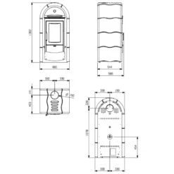 Kaminofen La Nordica Stefany Forno BII 10,6 KW Mit Backfach -Brunner Verkäufe Kaminofen La Nordica Stefany Forno BII tech 900x900