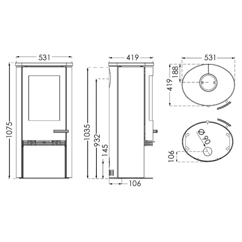 Kaminofen TermaTech TT20RS 5 KW 5 Kaminofen TermaTech TT20RS 5 KW – Bild 3