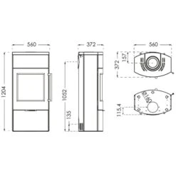 Kaminofen TermaTech TT80 5,5 KW -Brunner Verkäufe Kaminofen TermaTech TT80 teh 900x900