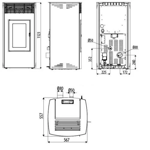 Pelletofen RED Loto Hydro 16 S2 16,1 KW Wasserführend 5 Pelletofen RED Loto Hydro 16 S2 16,1 KW Wasserführend – Bild 3