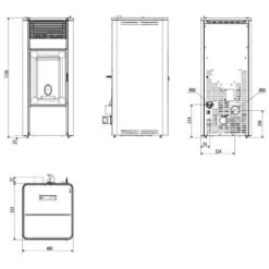 Pelletofen MCZ TEIA Comfort Air 10 UP! S2 10 KW 13 Pelletofen MCZ TEIA Comfort Air 10 UP! S2 10 KW -Brunner Verkäufe MCZ Teia Comfort Air 10 S1 Abmessungen 900x900 1