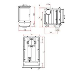 Kachelofeneinsatz Olsberg Profi K Kristall 12 | 12 KW -Brunner Verkäufe PROFI K 12 PROFI K KRISTALL 12 tehnical 900x900 1