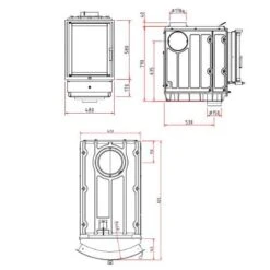 Kachelofeneinsatz Olsberg Profi R 12 | 12 KW -Brunner Verkäufe PROFI R 12 tehnical 900x900