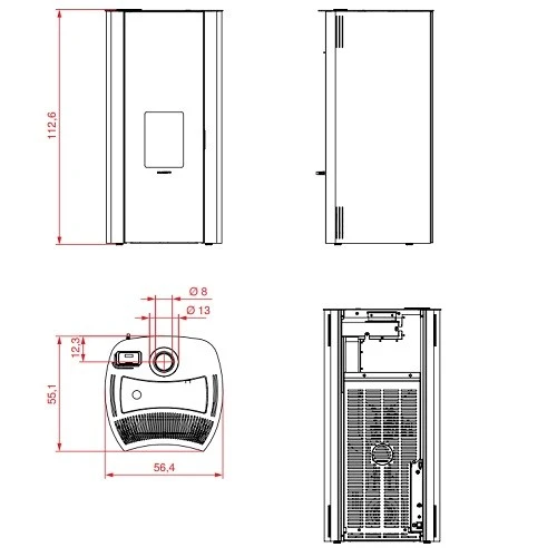 Pelletofen PALAZZETTI Ecofire Beatrice 6 KW 5 Pelletofen PALAZZETTI Ecofire Beatrice 6 KW – Bild 3