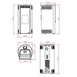 Pelletofen PALAZZETTI Ecofire Isabel US Pro2 12 KW -Brunner Verkäufe Palazzetti Pelletofen Isabel US Technisches 900x900 1