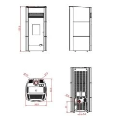 Pelletofen PALAZZETTI Ecofire Linda US 9 KW -Brunner Verkäufe Palazzetti Pelletofen Linda US Technisches 900x900