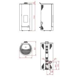 Pelletofen PALAZZETTI Ecofire Nina 6 KW -Brunner Verkäufe Palazzetti Pelletofen Nina Technisches 900x900