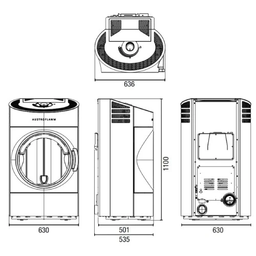 Pelletofen Austroflamm Clou Pellet 8/10 KW 9 Pelletofen Austroflamm Clou Pellet 8/10 KW – Bild 7