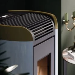 Pelletofen Cadel Fenice Plus 11 | 10,5 KW -Brunner Verkäufe Pelletofen Cadel Fenice 11 weiss detail 900x900