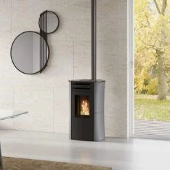 Pelletofen Edilkamin Dania Air Tight Plus 8 KW -Brunner Verkäufe Pelletofen Edilkamin Dania Air Tight grau amb 2023 900x900