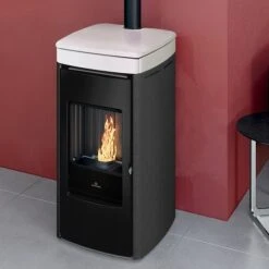 Pelletofen Edilkamin Yana 6,9 KW -Brunner Verkäufe Pelletofen Edilkamin Yana Ambent top mattweisser 900x900 1