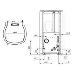 Pelletofen La Nordica Extraflame Guenda Idro 16,2 KW Wasserführend -Brunner Verkäufe Pelletofen La Nordica Extraflame Guenda Idro tehn2 900x900