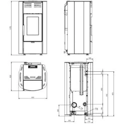 Pelletofen La Nordica Extraflame Raffaella Idro H15 | 18,1 KW Wasserführend -Brunner Verkäufe Pelletofen La Nordica Extraflame Raffaella Idro H15 tech 900x900