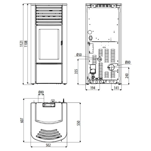 Pelletofen MCZ CLIO Hydro 23 S1 22,8 KW 4 Pelletofen MCZ CLIO Hydro 23 S1 22,8 KW – Bild 2