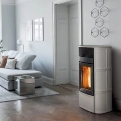 Pelletofen MCZ SUITE Air 10 M3 10 KW -Brunner Verkäufe Pelletofen MCZ SUITE Comfort Air 12 UP M3 Salz und Pfeffer Ambient 900x900