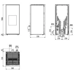 Pelletofen MCZ TILDA Comfort Air M1 10 KW 9 Pelletofen MCZ TILDA Comfort Air M1 10 KW -Brunner Verkäufe Pelletofen MCZ TILDA Comfort Air 10 M1 Abmessungen 900x900