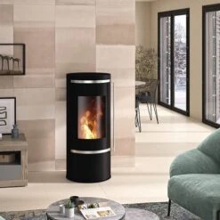 Pelletofen Oranier Carus 2.0 | 6 KW -Brunner Verkäufe Pelletofen Oranier Carus 2 0 Ambient stahl shwarz 900x900