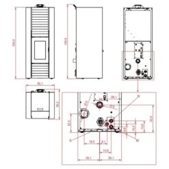 Pelletofen PALAZZETTI Ecofire Martina Idro Lux 10 KW Wasserführend -Brunner Verkäufe Pelletofen PALAZZETTI Ecofire Martina Idro Lux zeichnung 900x900