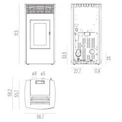 Pelletofen RED Loto Hydro 23 S2 22,4 KW Wasserführend -Brunner Verkäufe Pelletofen RED Loto Hydro 23 S2 tehn 900x900