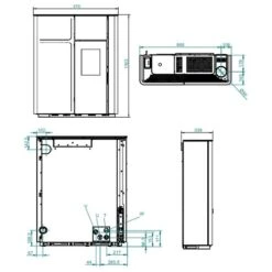 Pelletofen Royal Karyn Idro 12 | 12 KW Wasserführend -Brunner Verkäufe Pelletofen Royal Karyn Idro masse 900x900