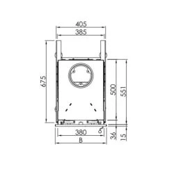 Kachelofeneinsatz Spartherm Renova B-Air Für Frontblende 8,8 KW -Brunner Verkäufe Renova B Air techn blende 2 900x900