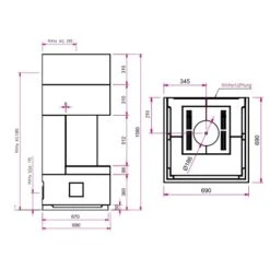 Gaskamin Camina S12 G Kurz -Brunner Verkäufe S12 G Kurz techn 2 900x900