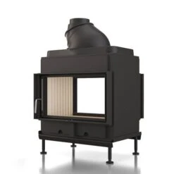 Kachelofeneinsatz Brunner HKD 7 Tunnel Drehtür/Drehtür Flachglas 9 KW -Brunner Verkäufe SET212698 Right 900x900