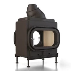 Kachelofeneinsatz Brunner HKD 8 Tunnel Drehtür/Drehtür Flachglas 9 KW -Brunner Verkäufe SET212703 Left 900x900