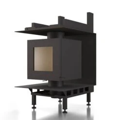 Kachelofeneinsatz Brunner DF 33 Doppelglasscheibe Für Bauseitige Anbindung Einer Nachheizfläche 6 KW -Brunner Verkäufe SET213024 Right 900x900