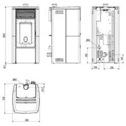 Pelletofen MCZ STAR Comfort Air 10 UP! M3 10 KW -Brunner Verkäufe STAR COMFORT AIR 10 UP M2 900x900