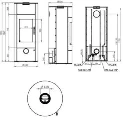 Kaminofen Königshütte Taurus Aqua Wasserführend 8 KW -Brunner Verkäufe Taurus Aqua tehn 900x900