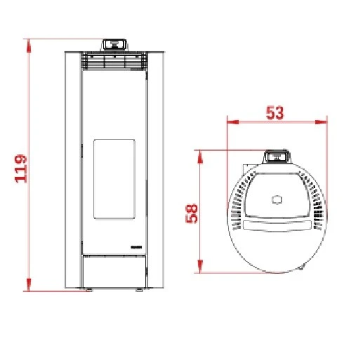Pelletofen PALAZZETTI Ecofire Melita 8 KW 3 Pelletofen PALAZZETTI Ecofire Melita 8 KW