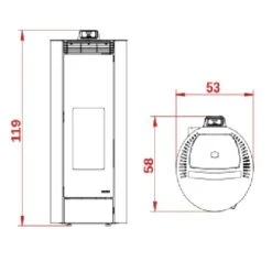 Pelletofen PALAZZETTI Ecofire Melita 6 KW -Brunner Verkäufe palazzetti melita 6 tech 900x900